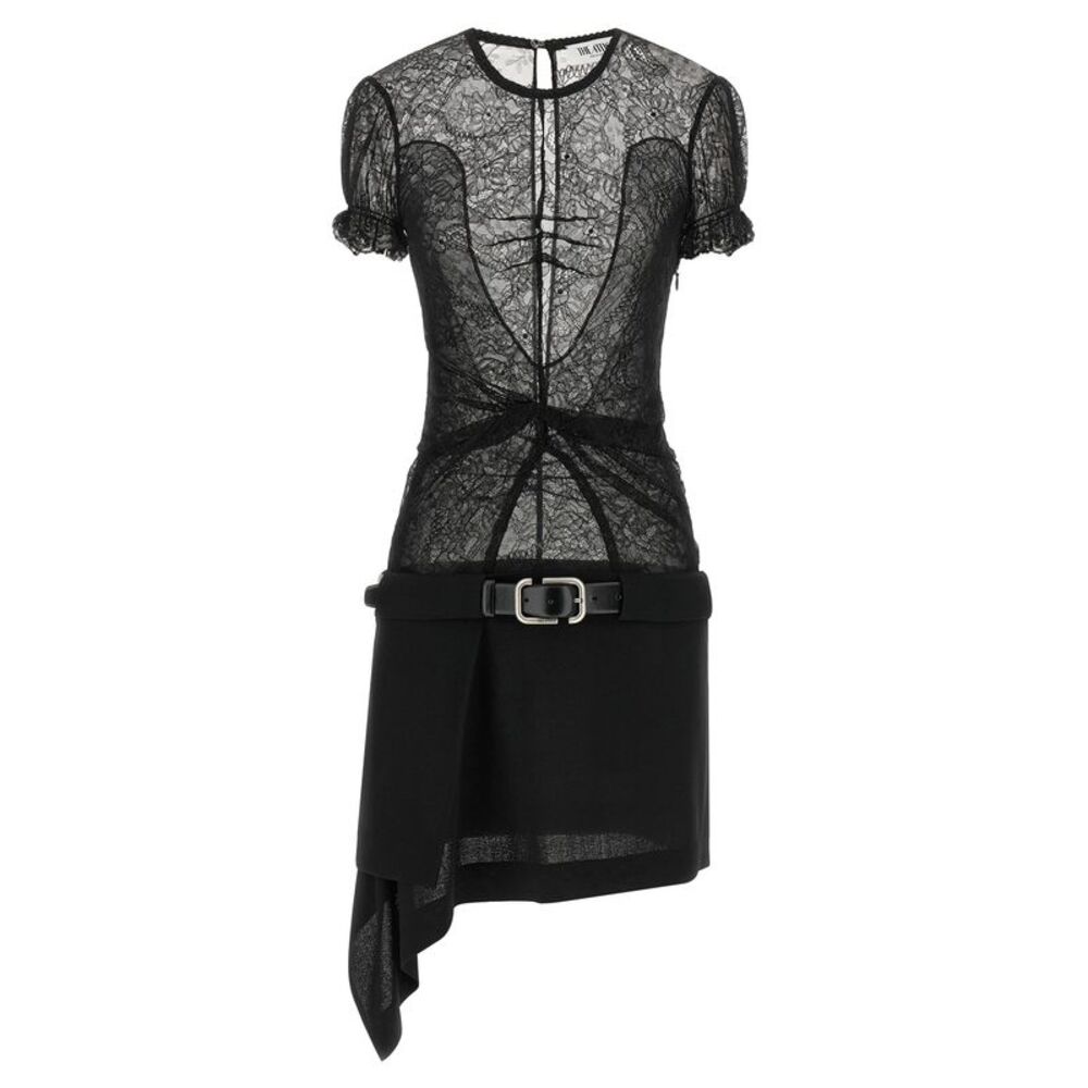 The Attico Black Polyamide Short Women's Dress
